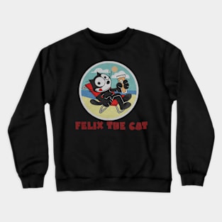 Felix The Cat - Relax At The Beach Crewneck Sweatshirt